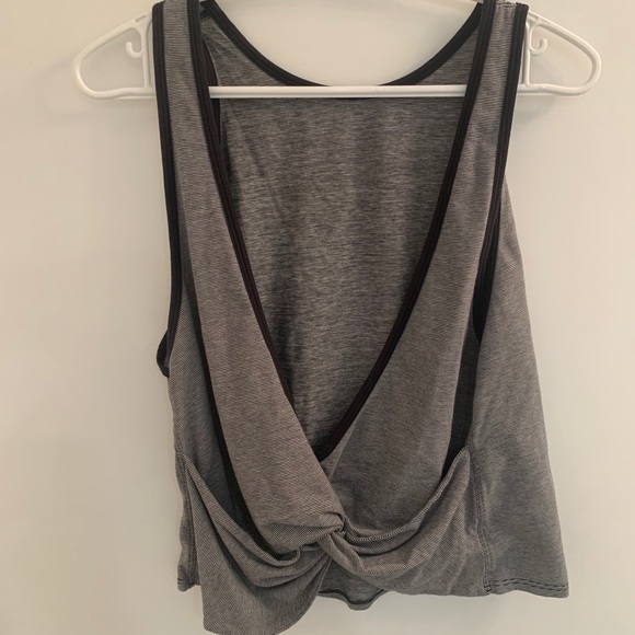 Lululemon black and white stripped tank - Picture 2 of 2